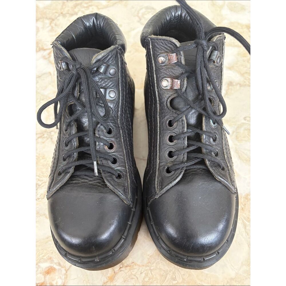 Dr. Martens Vintage 8316 Goth Punk Platform Leather Boots Made in England Rare - Picture 8 of 15